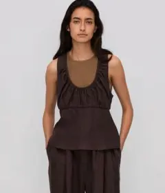 BACCA リネンツイル バッククロスタンクトップのサムネイル