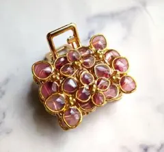 ハンドメイド藤の花ヘアクリップ