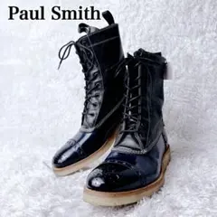 未使用品✨】Paul Smith ミドルブーツ イタリア ガラスレザー 切替 