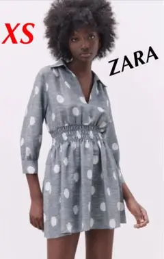 ZARA 新品未使用タグ付き　花柄ミニワンピース　XSサイズ