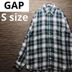 OLD GAP 長袖シャツ グリーン系チェック　Y2K 古着