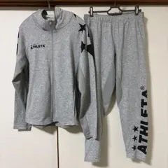 ATHLETA フルジップ　セットアップ グレー　薄手 Mサイズ