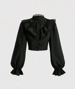 SHEIN ブラウス 黒 地雷系 ゴシック ロリータ
