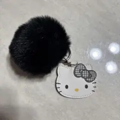 ハローキティ ふわふわファーチャームbook 千鳥格子リボン サンリオ
