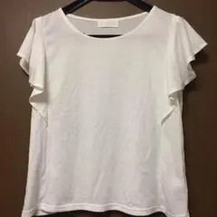 袖フリル 白Tシャツのサムネイル