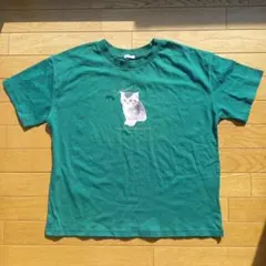 C•O•L•Z•A Tシャツ Mサイズ グリーン 猫のサムネイル