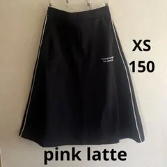 pinklatte ピンクラテ スカートXS 150 黒　秋冬　長め