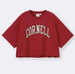 GU コーネル大学 カレッジロゴTシャツ レッド キッズLサイズ