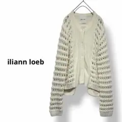 iliann loeb 透かし編みカーディガン　切り替えカーディガン