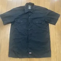 Dickies ブラック 半袖ワークシャツ Mのサムネイル