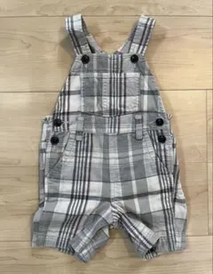 値下げbabyGap チェック柄オーバーオール 80cm