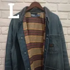 POLO DENIM COVERALLS ≪BLANKET-LINING ≫ L