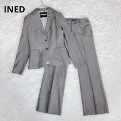 INED パンツセットアップ グレー ストライプ 9号