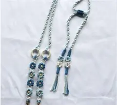 スマホショルダーストラップ　ハンドメイド　マクラメ　長さ調節機能付き