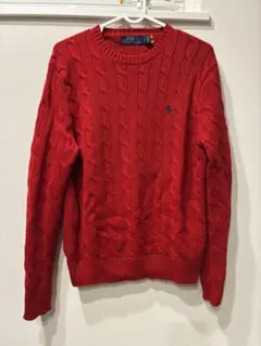 POLO RALPH LAUREN ケーブルニット セーター レッド Sのサムネイル