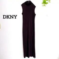DKNY ノースリーブ　タートルネックロングワンピース　小さめサイズ　Sサイズ