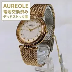 【AUREOLE】オレオール 美品 デッドストック ゴールド メンズ 腕時計のサムネイル