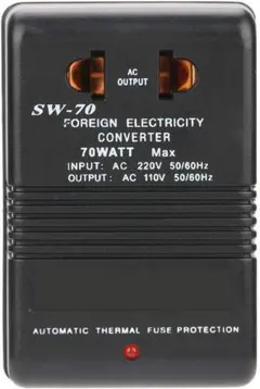 ●電源変圧器 海外 変換プラグ 220V-110V 70W CNプラグのサムネイル