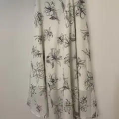 花柄フレアロングスカート F