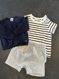 ベビー服 3点セット カーディガン Tシャツ パンツ