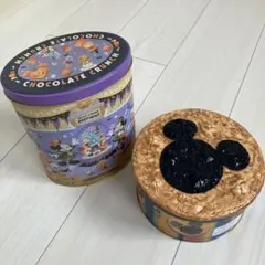 ディズニーランド 40周年 チョコクランチ 缶 空き缶 2個 ハロウィン