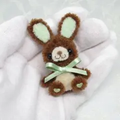 ☆no.370☆モールアート　うさぎ　モールベア　チョコミント色