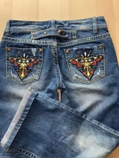 REDPEPPER レッドペッパー刺繍入りブーツカットデニム