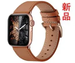 [新品] apple watch バンド 38,40,41 ブラウン/ゴールド