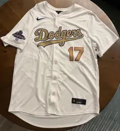 WS2連覇 MLB公式 ドジャース ユニフォーム ゴールド 大谷翔平 XL