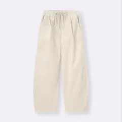 GU コーデュロイバレルレッグイージーパンツ Mサイズ　ナチュラル