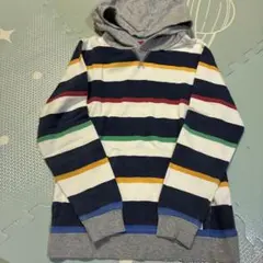 140 トレーナー　秋冬　男の子　長袖　パーカー　カラフル紫　H&M baiya