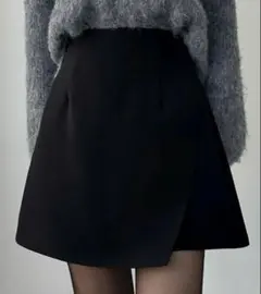 Louere インナーパンツ付ラップ風ミニスカート
