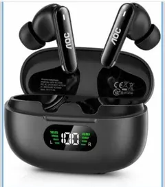 ワイヤレスイヤホン Bluetooth6.0 ノイズキャンセリング 防水 黒のサムネイル