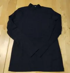 無印良品 モックネック長袖Tシャツ 黒 M