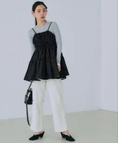 coca ドットキャミソール　M
