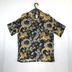 JUNGLE STORME レーヨンシャツ 虎柄 Lサイズ WDKR01のサムネイル