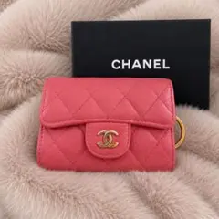 シャネル CHANEL キーケース カードケース ココマーク ピンク ゴールドのサムネイル