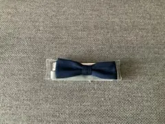 蝶ネクタイ　リボン　　ネイビー　シンプル　2つセット