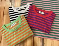 BEAMS BOY ボーダー バインダー ショートスリーブ Tシャツ