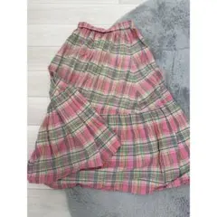 B.C Stock ピンク チェック柄 ロングスカートのサムネイル