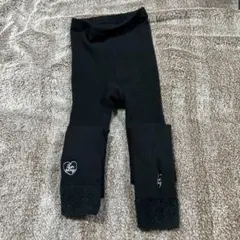 フリース裾付きブラックスパッツ