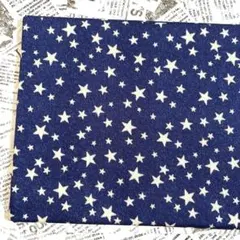 オックス生地 デニム調 スター 2m