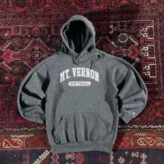 a*i様 USA古着 カレッジロゴ プルオーバー パーカー チャコールグレー S