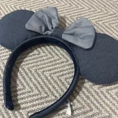 ミニーマウス風デニムカチューシャ