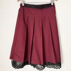 axes femme アクシーズファム スカート　レース　ボルドー　ガーリー　赤