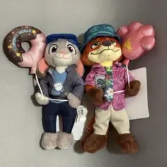ズートピア ジュディ ニック ぬいぐるみバッジ セット