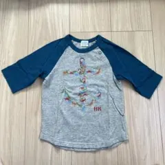 hakka babyラグラン袖五分丈Tシャツ 90㎝