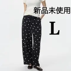 新品未使用★レーヨンプリントロングパンツ Ｌ プリンセスタムタム