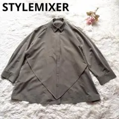 [美品]STYLEMIXERパネルミニシャツワンピース 長袖 オーバーサイズ