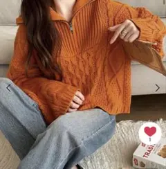 最終価格！クラシカルエルフ❤︎ケーブル編みハーフジップニットプルオーバー美品！